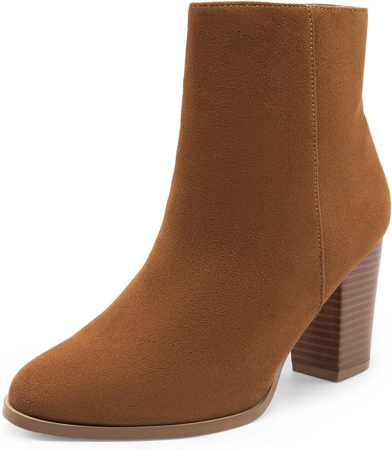 DREAM PAIRS Women's Ankle Boots Chunky Block Heel Booties | Amazon (US)