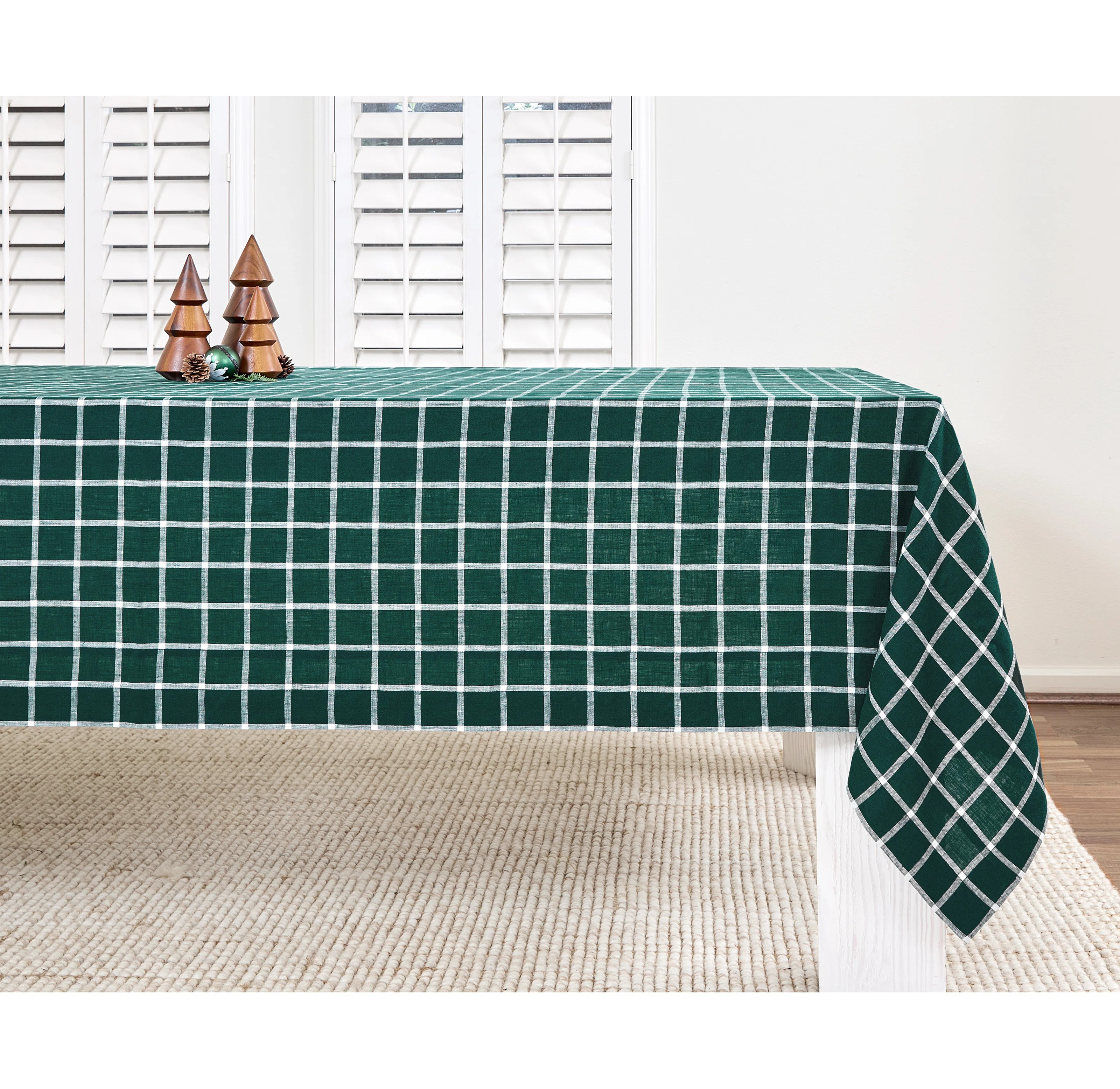 Windowpane - 100% Pure Linen Tablecloth | Wayfair North America