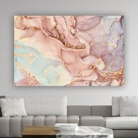 Marble Canvas Decor, Modern Artwork, Marble Wall Art Canvas, Pink & White Print, Luxury Abstract | Etsy (US)