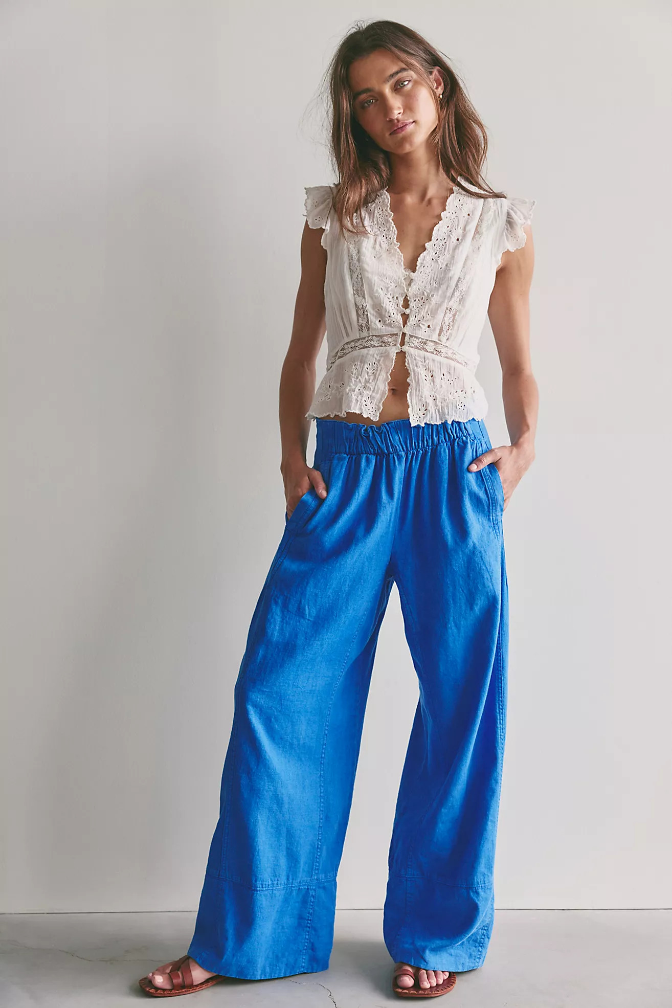 Day's End Linen Pull-On Pants | Free People (Global - UK&FR Excluded)