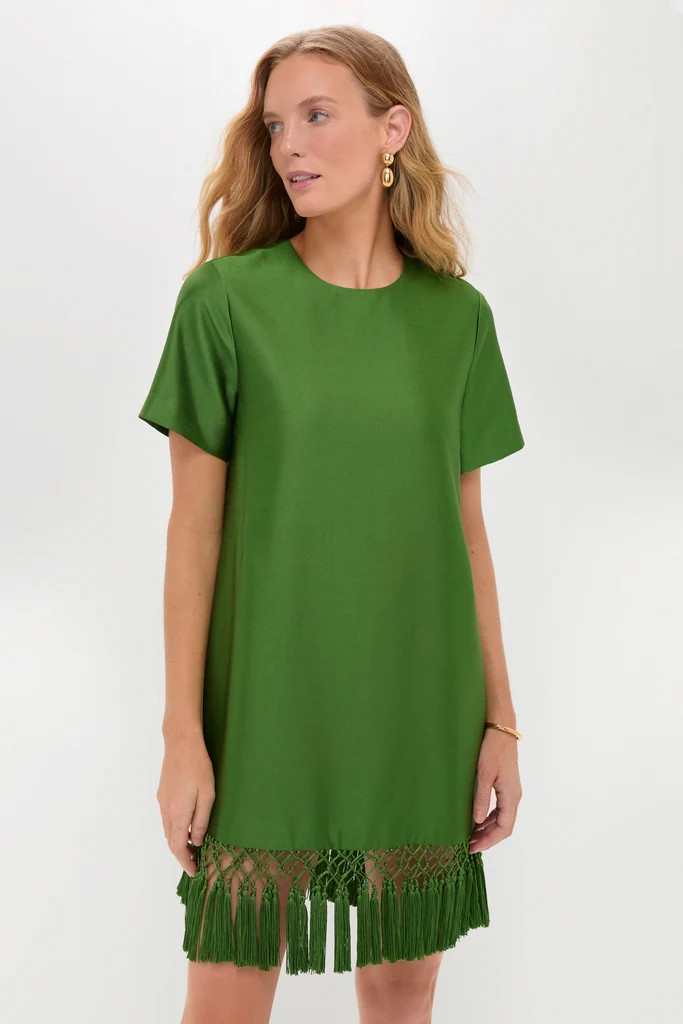 Green Tassel Downing Dress | Tuckernuck (US)
