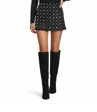 Liliana Rhinestone Embellished Tweed Coordinating Mini Skirt | Dillard's
