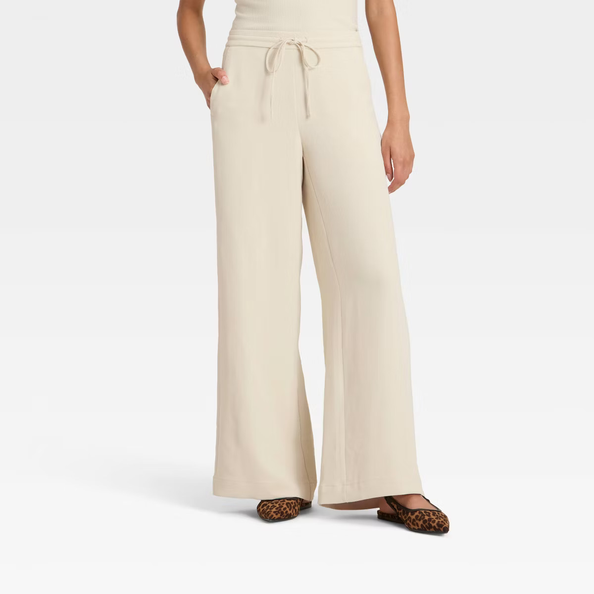 Women's Wide Leg Signature Crepe Pull-On Pants - A New Day™ | Target