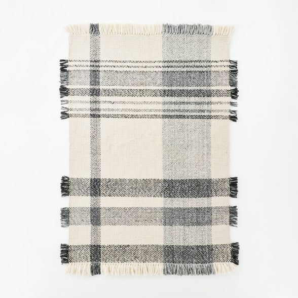 Laurelhurst Indoor/Outdoor Plaid Rug Black/White - Threshold™ designed with Studio McGee | Target