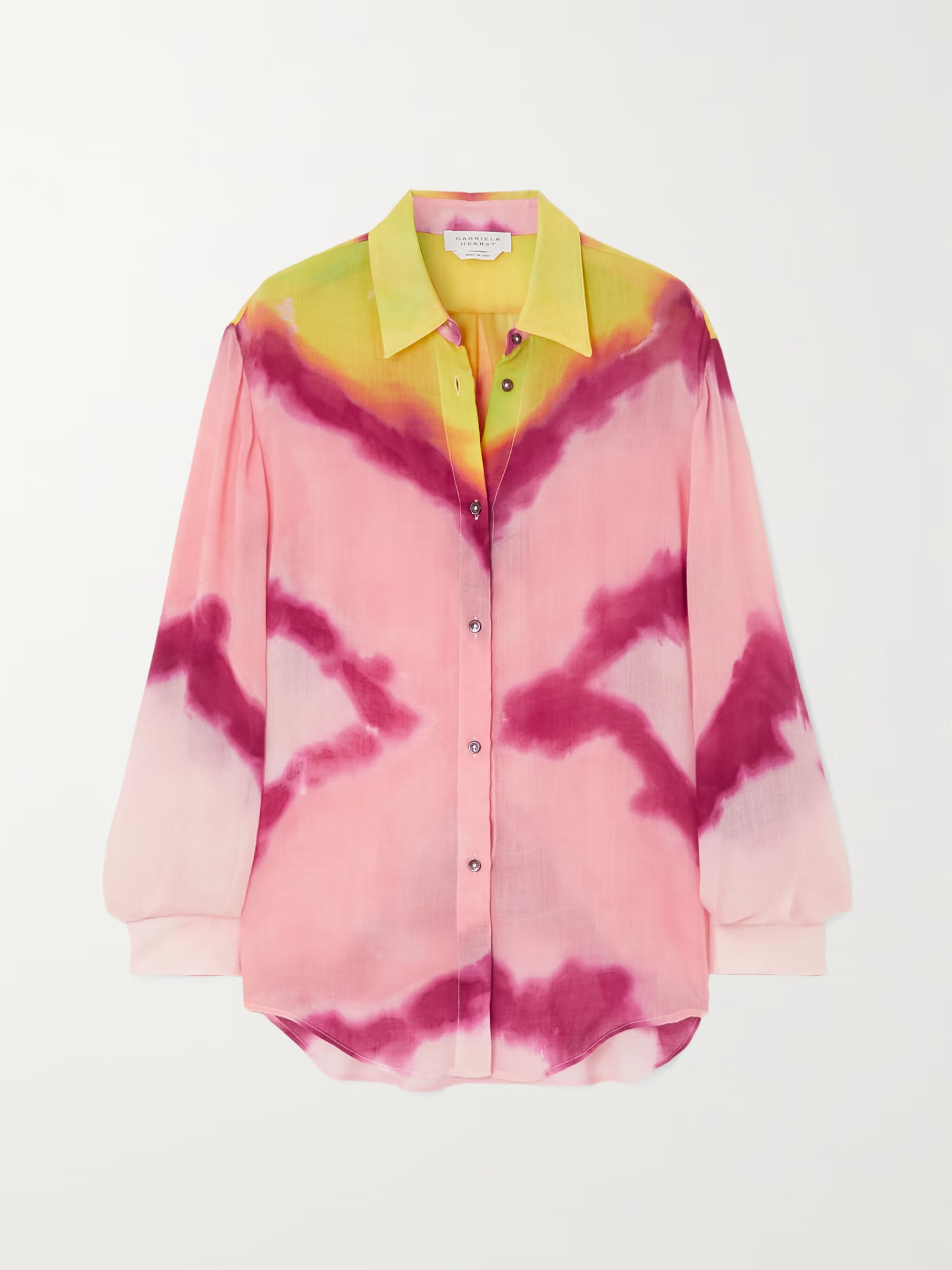 Gabriela Hearst's 'Ferrara' shirt is tie-dyed with vibrant swirls - the pattern is carefully hand... | NET-A-PORTER APAC