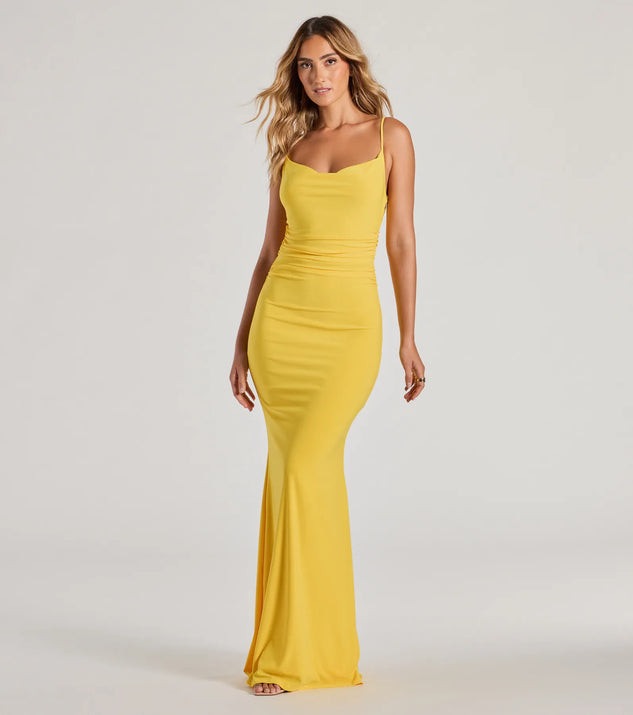 Lilliana Cowl Neck Knit Mermaid Dress | Windsor Stores