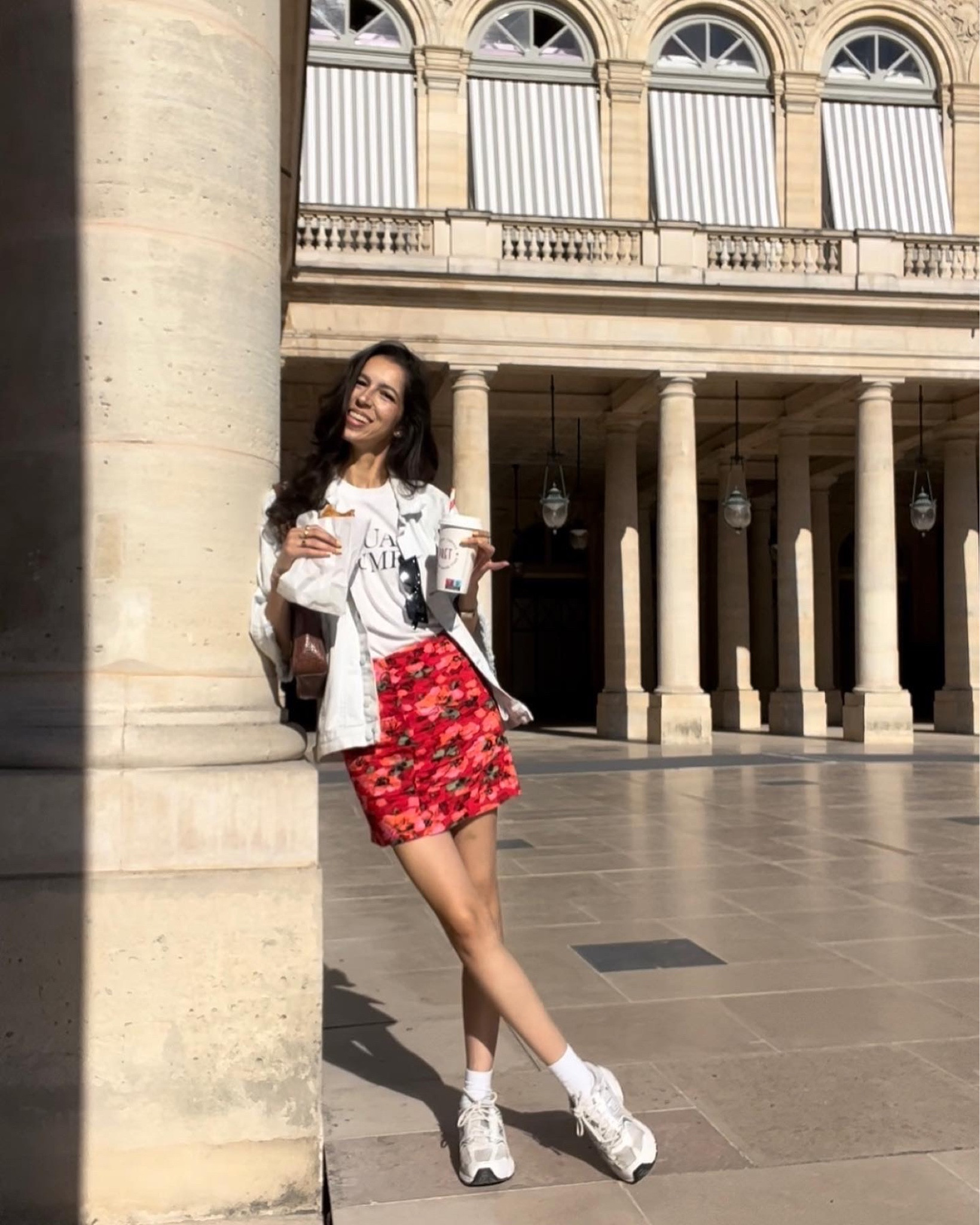 I’m in ❤️‍🔥 with this skirt! 🫶🏻 #parisianstyle 
#frenchstyle #frenchfashion #redskirt #midiskirt #skirt #denimjacket #newbalance

#LTKeurope #LTKunder50 #LTKSeasonal