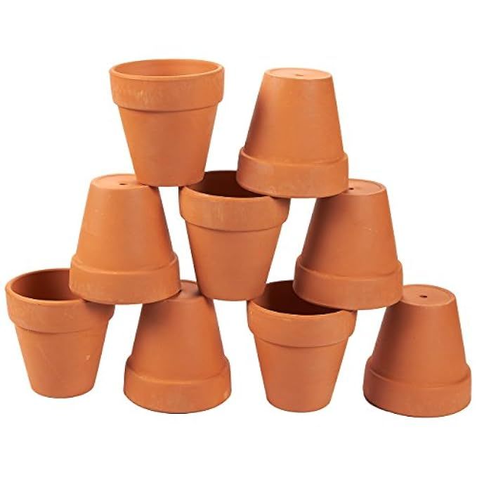Terra Cotta Pots - 9-Count Terracotta Pots, 3.5-Inch Mini Flower Pots with Drainage Holes, Clay Flow | Amazon (US)
