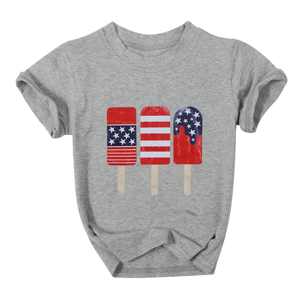 QLIPIN Toddler 4th of July Shirt Boys American Flag Popsicle Shirts Patriotic Tee USA Flag Graphi... | Amazon (US)