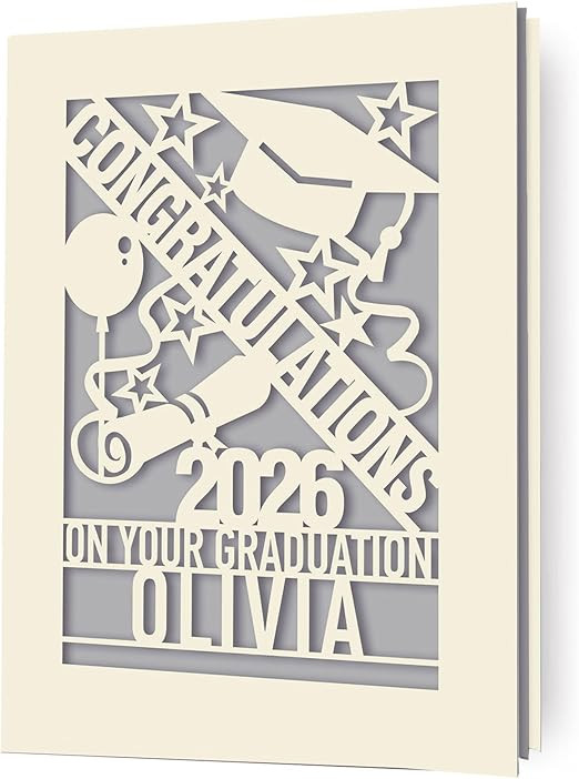 EDSG Graduation Cards 2026 Personalized Graduation Gifts Custom Congratulations Card Grad Cards P... | Amazon (US)