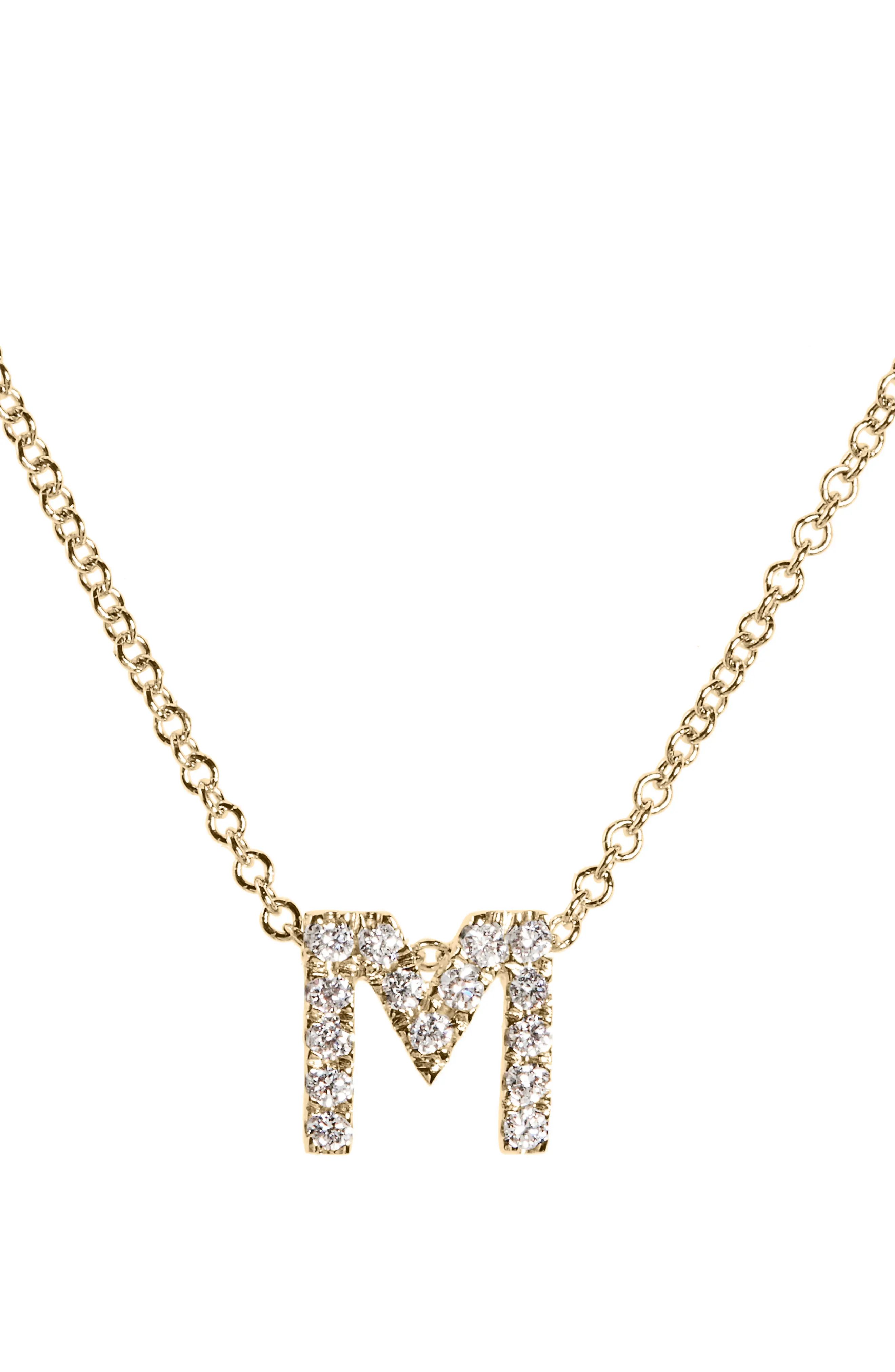 Bony Levy 18k Gold Pavé Diamond Initial Pendant Necklace (Nordstrom Exclusive) | Nordstrom