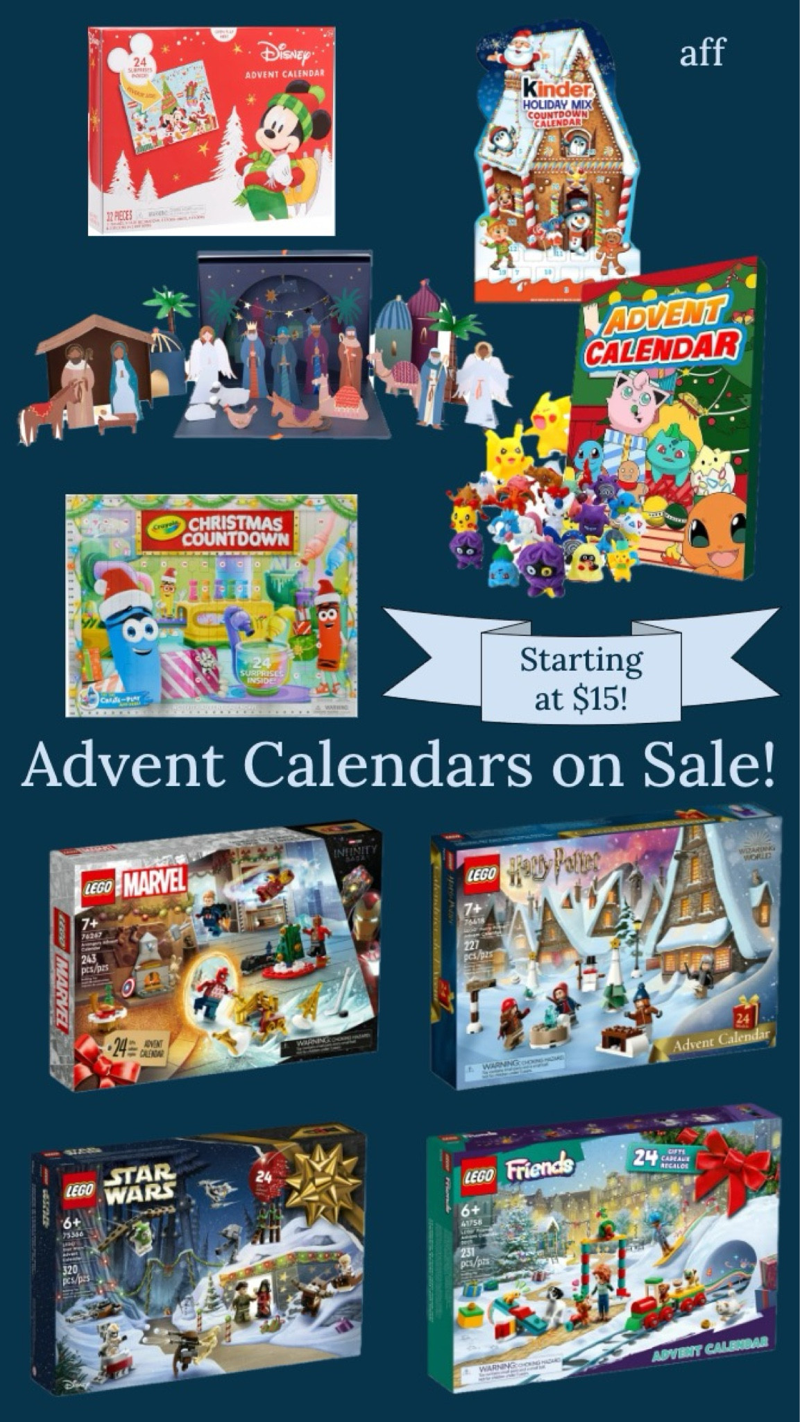 Advent Calendars on Sale! Starting at just $15…over 50% off!
………….
kids advent calendars, Christmas calendars, Christmas advent calendars, lego advent calendar, walmart advent calendar, walmart Black Friday sales, walmart Black Friday finds, chocolate advent calendar, Pokemon advent calendar, crayon advent calendar, christian advent calendar, lego friends advent calendar, Star Wars advent calendar, Harry Potter advent calendar, christmas gift for kids, christmas for kids, christmas advent calendar for kids, family advent calendars, marvel advent calendar, advent calendar for boys, advent calendar for girls, disney advent calendar, mickey advent calendar, amazon advent calendar bluey advent calendar 

#LTKkids #LTKfamily #LTKHoliday