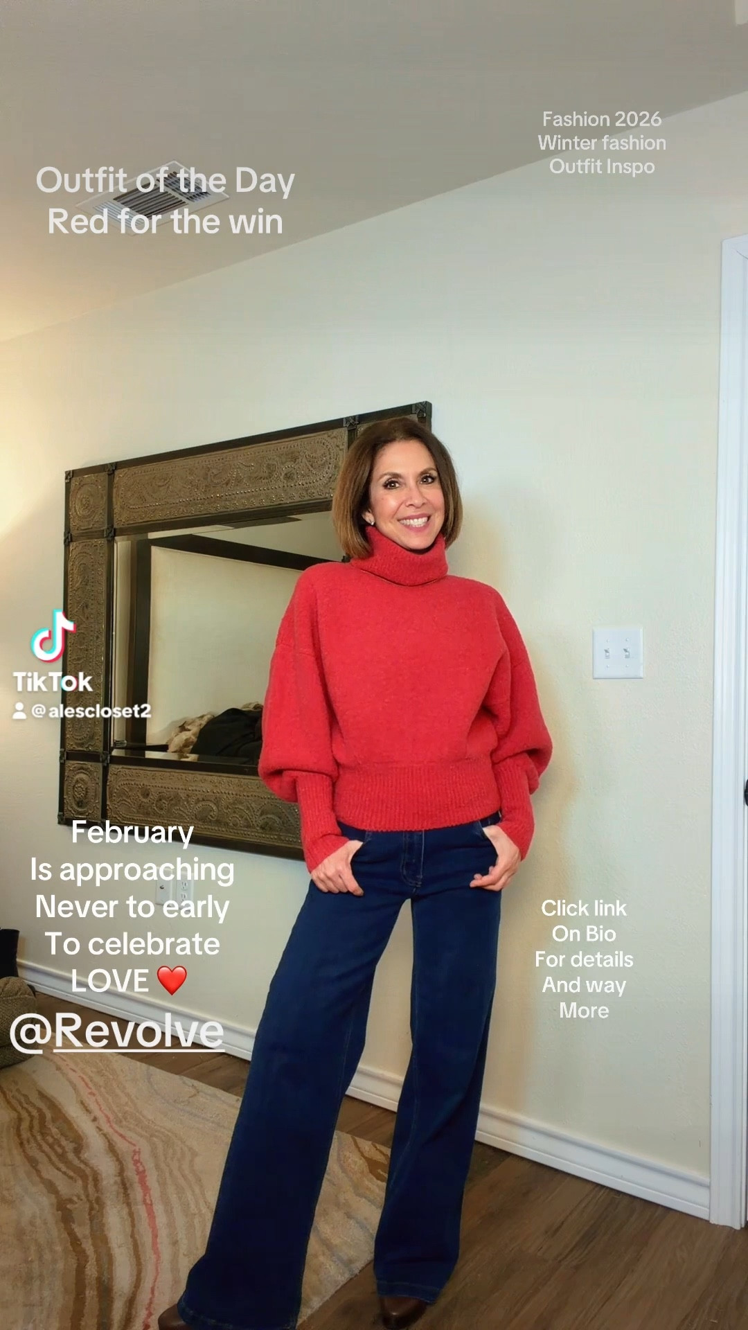 Are you looking for the perfect red sweater? ❤️
This one is definitely a statement piece. The high neckline and sleeve details add so much character while still feeling cozy and elevated.

I’m wearing a size XS in the sweater from Revolve and a size 00 in my Kut jeans.
Such an easy look to dress up or down — perfect for winter and Valentine’s season.

✨ Get yours before it’s gone
🔗 Links below

⸻



#LTKstyle
#LTKfashion
#RedSweater
#WinterOutfits
#ValentinesStyle
#ElevatedCasual
#RevolveStyle
#KutJeans


#LTKSeasonal #LTKWorkwear #LTKOver40