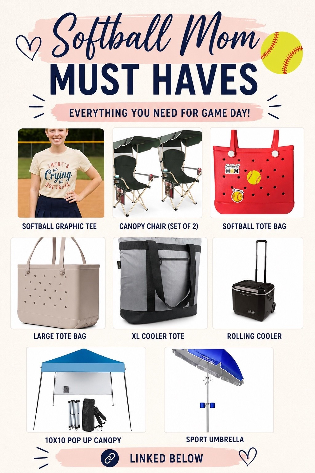 Hot summer days at the softball field call for a few must-haves! ☀️🥎 These are the items I always bring to stay cool, comfortable, and ready for those long tournament days. Everything is linked below!

#LTKdayinmylife #LTKmomlife