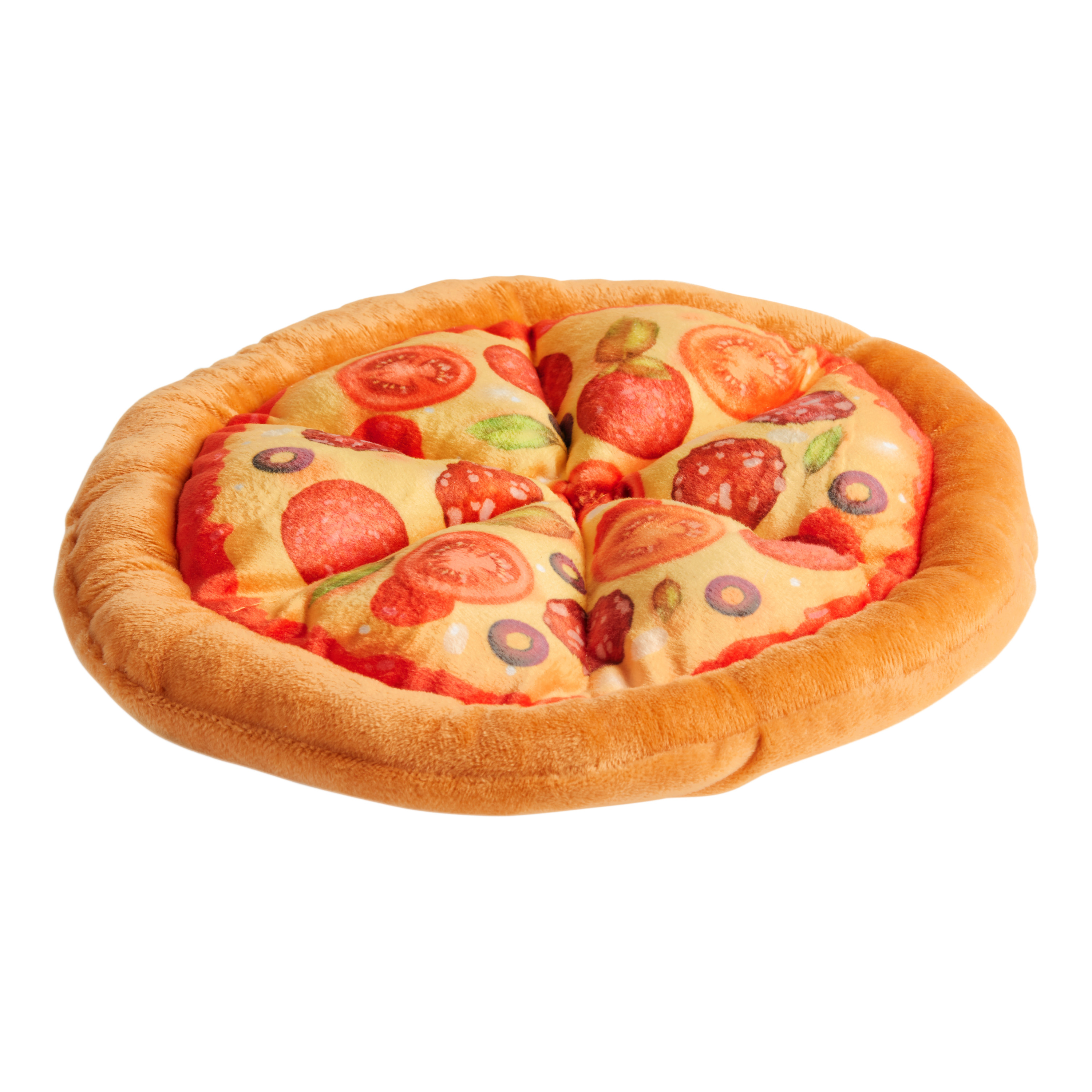 Bow-Wow Pizza Plush Squeaky Dog Toy | World Market