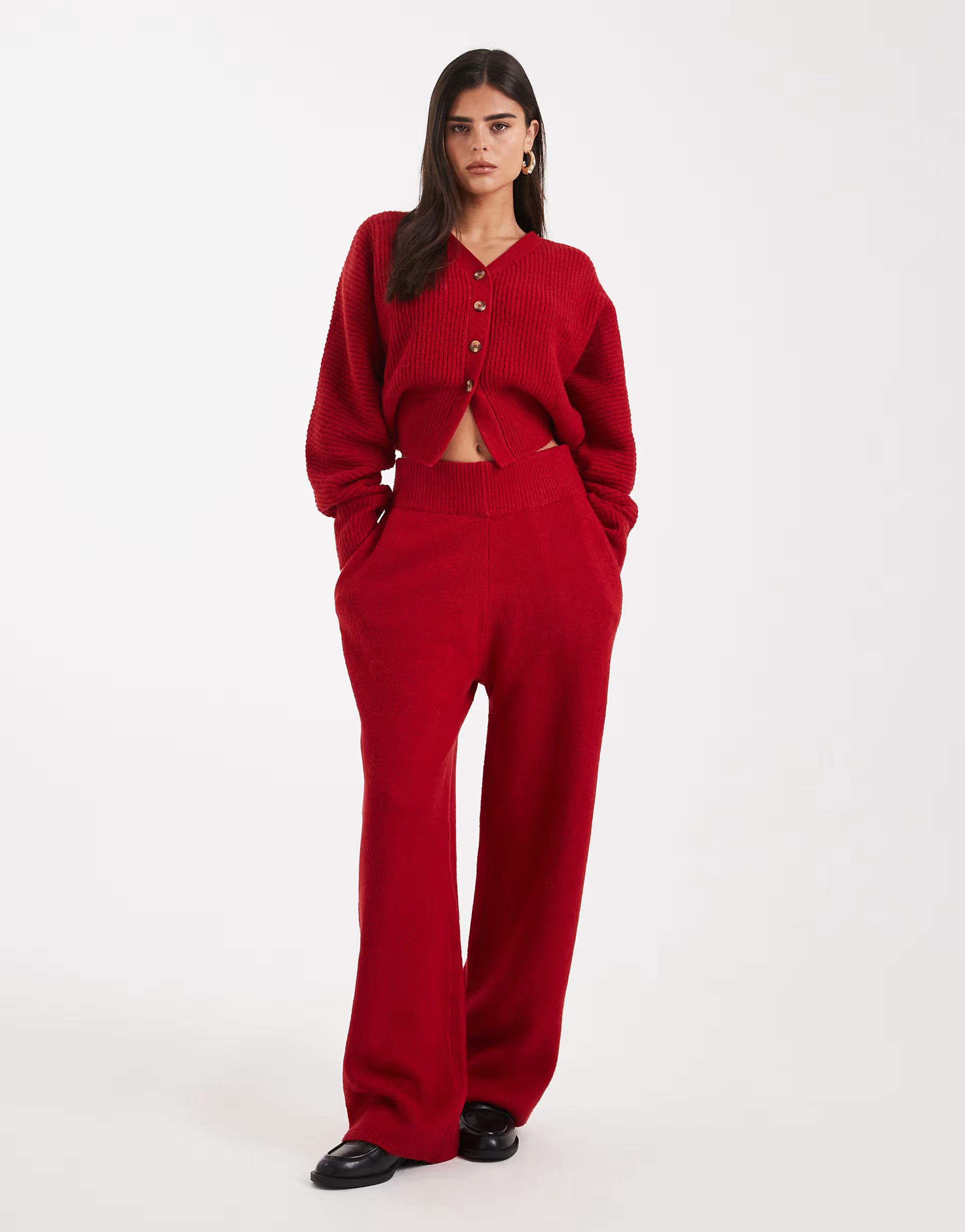 COLLUSION knitted joggers co-ord in red | ASOS (Global)
