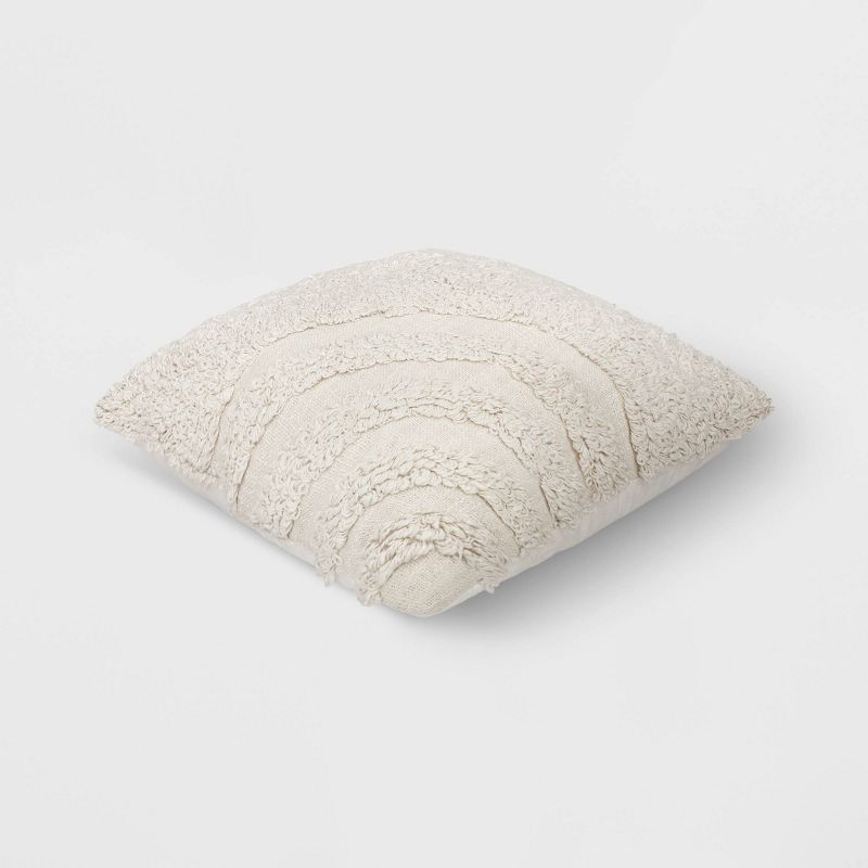 Tufted Curve Patterned Square Throw Pillow - Threshold™ | Target