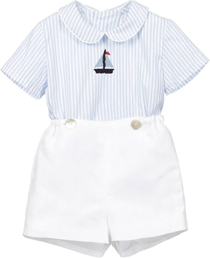 toddler Kids Baby Boys' 2-Piece outfit set for spring Long sleeved suit with embroidery clothes 1... | Amazon (US)