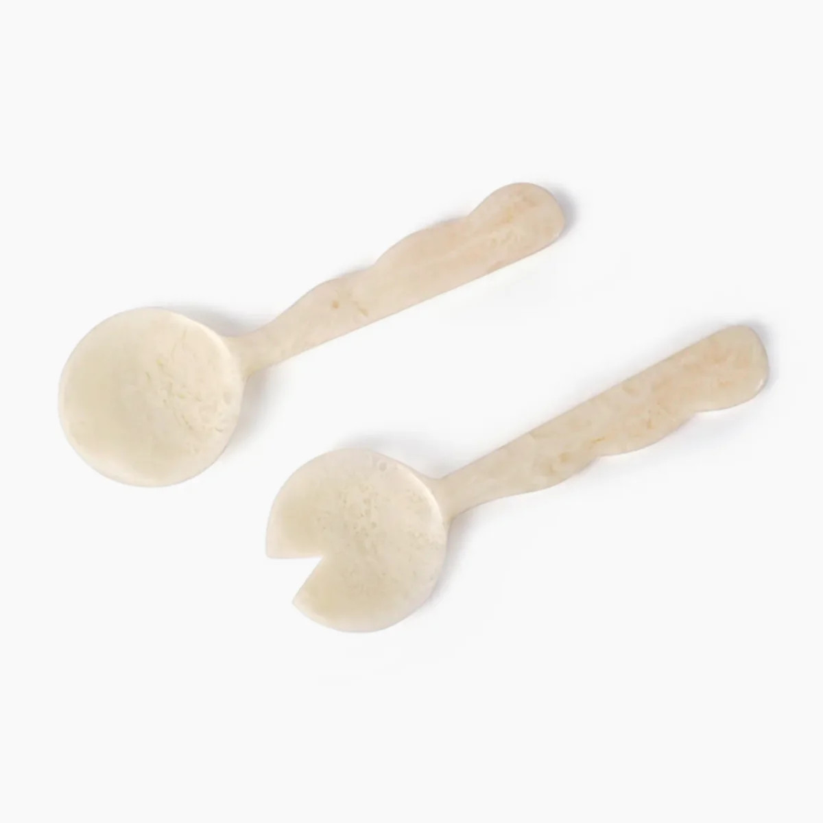 Cream Marble Resin Serving Spoons | Susan Gordon Pottery