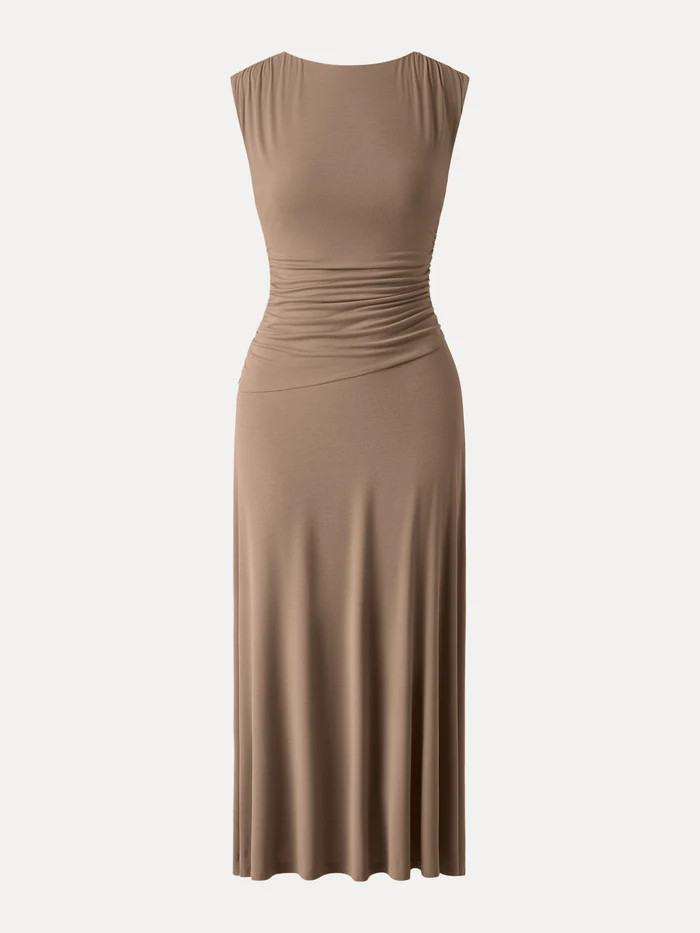 Breezy Cooling Side Ruched Maxi Dress | OGLmove