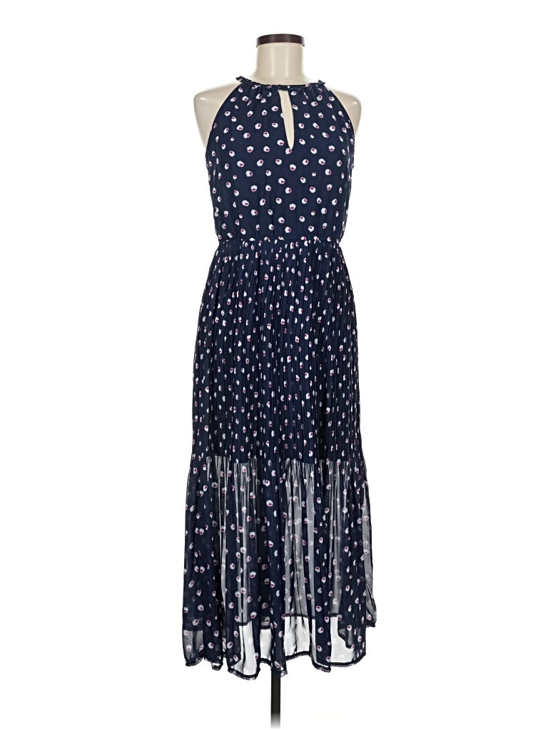 Maison Jules 100% Polyester Polka Dots Blue Cocktail Dress Size M - 70% off | ThredUp (US)