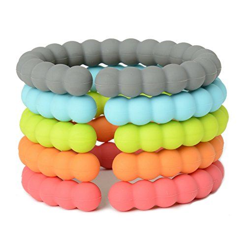 Chewbeads - Baby Silicone Links. Baby Safe 100% Silicone Rings for Attaching Teething Toys to Str... | Amazon (US)