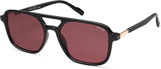 SOJOS Retro Aviator Sunglasses for Women Men,Trendy Rectangle Womens Mens Shades Sun Glasses SJ22... | Amazon (US)