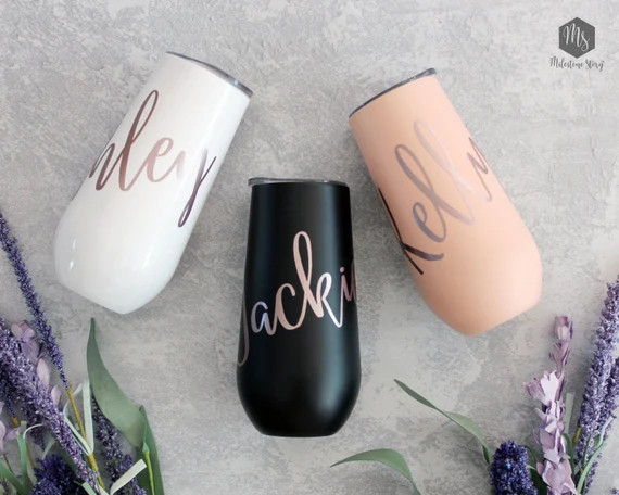 Insulated Champagne Stemless Flutes Personalized Stainless | Etsy | Etsy (US)