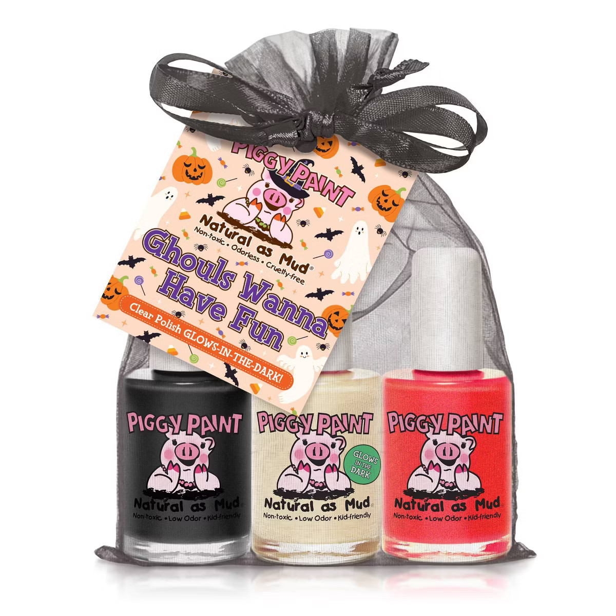 Piggy Paint Glow in the Dark Nail Polish Set - Ghouls Wanna Have Fun - 3ct | Target