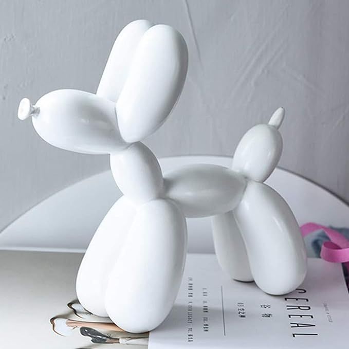 Balloon Dog Statue Abstract Art Dog Resin Sculpture Home Decor Craft Gift | Amazon (US)