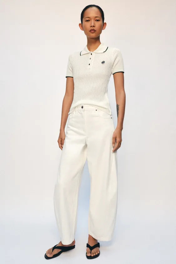 CONTRAST RIBBED POLO SHIRT | Zara UK