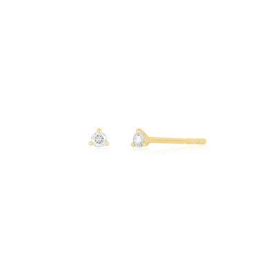 Baby Solitaire Diamond Stud Earring | EF Collection