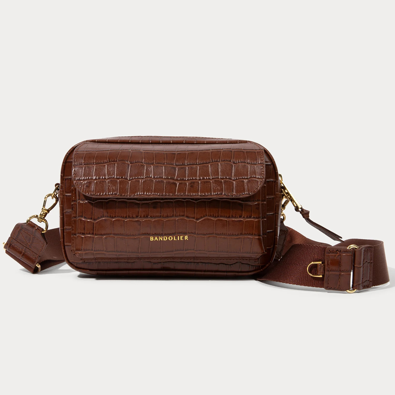 Miller Bag - Brown Croc/Gold | Bandolier