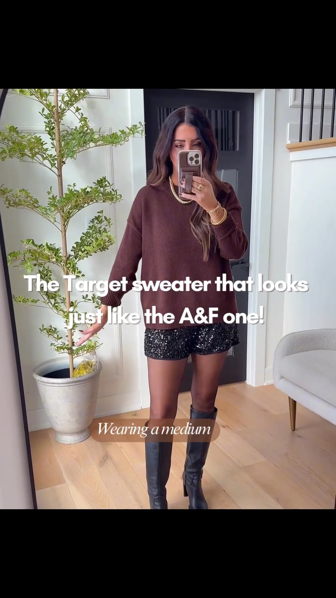 This crewneck knit sweater from target is very similar to the one I have from Abercrombie! They are the perfect cold weather staples! I am wearing a medium

#LTKFindsUnder50 #LTKOver40