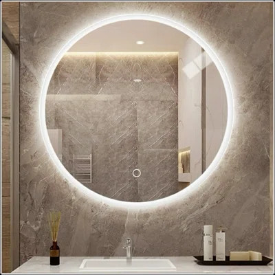 Round LED Bathroom Mirror With Light, Wall-Mounted Vanity Mirror, Anti-Fog, Adjustable Color Temperature And Dimming Function For Bedrooms And Bathroo | Wayfair North America