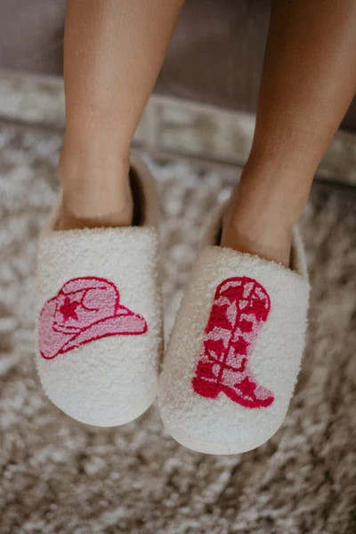 Boot and Cowgirl Hat Slippers | Katydid.com