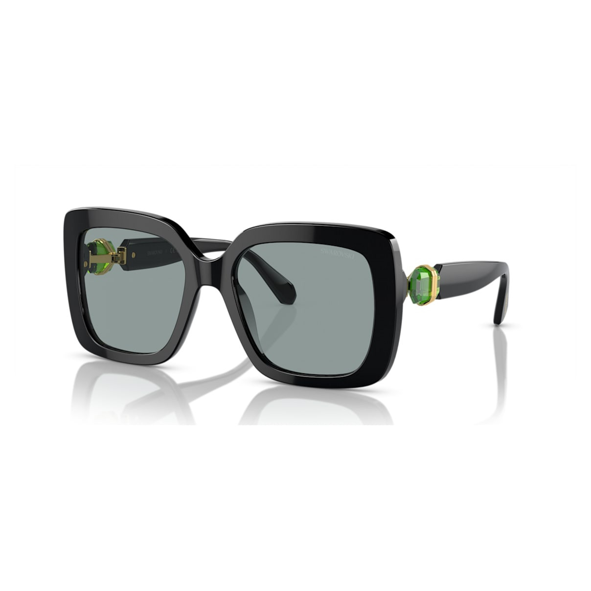 Sunglasses, Oversized, Square shape, SK6001, Black | SWAROVSKI