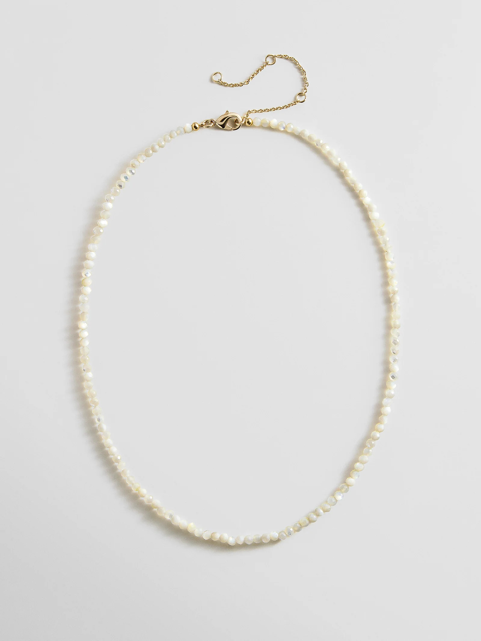 Mini Semi-Precious Necklace - Mother of Pearl | BaubleBar