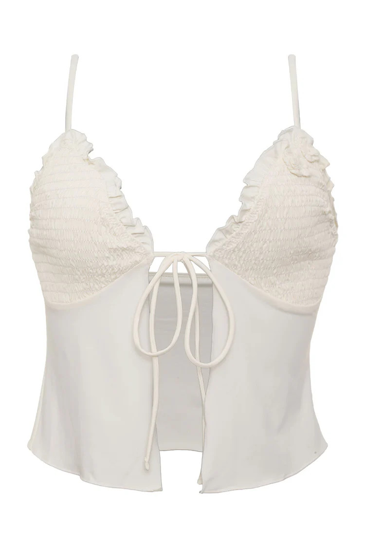 Penelope Ruffle Tankini Bikini Top - Sunrose | Frankies Bikinis