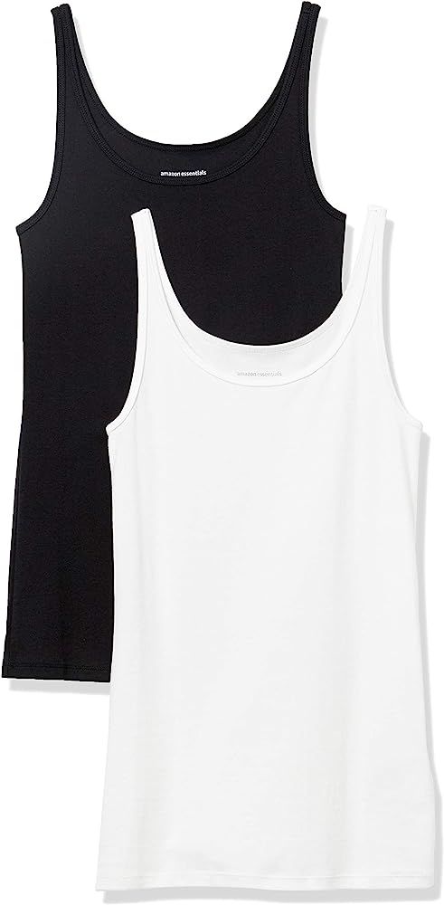 Amazon Essentials Women's 2-Pack Slim-fit Thin Strap Tank | Amazon (US)