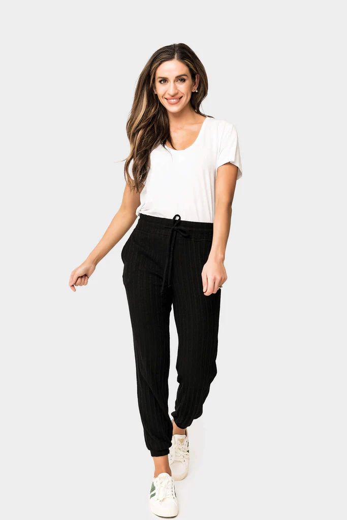 Luxe Pointelle Knit Wide Leg Lounge Pant | Gibson