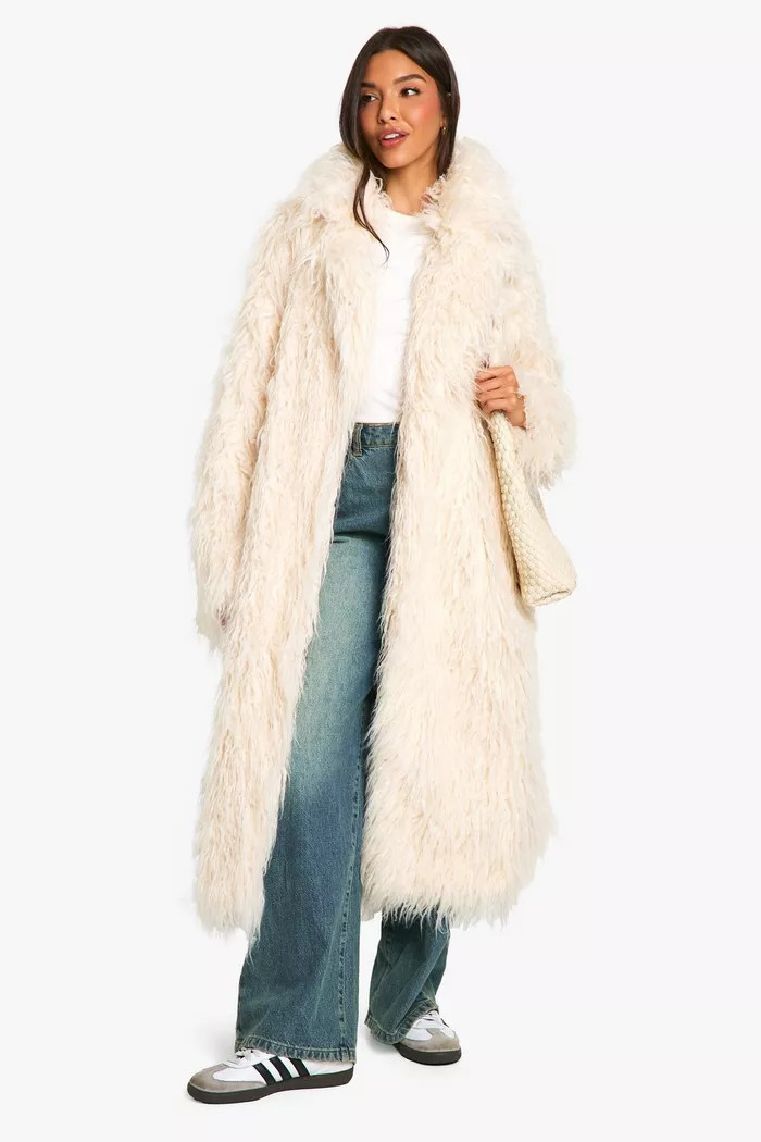 Faux Mongolian Fur Maxi Coat | boohoo (US & Canada)