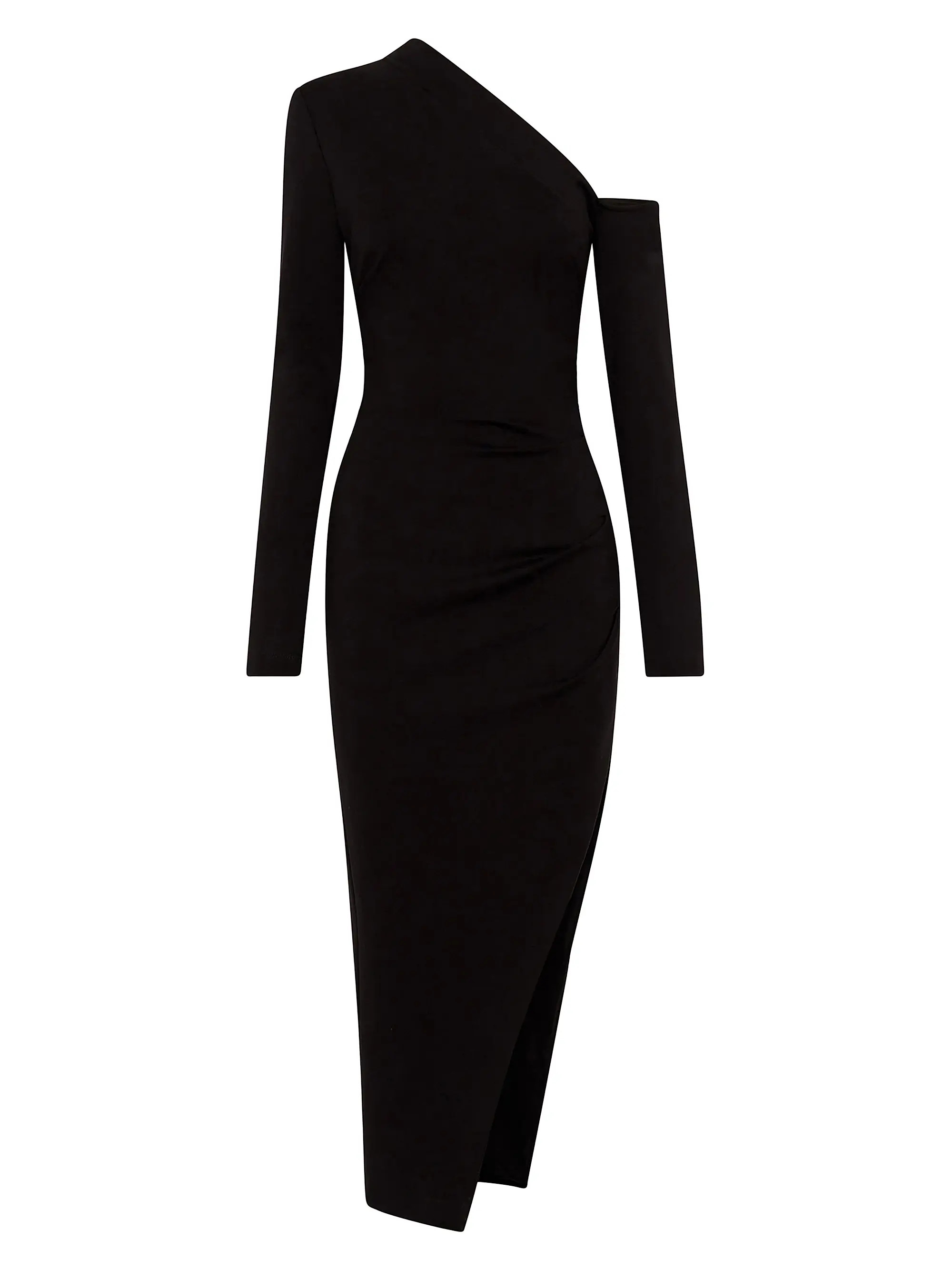 Shiloh Asymmetric Cold-Shoulder Midi-Dress | Saks Fifth Avenue