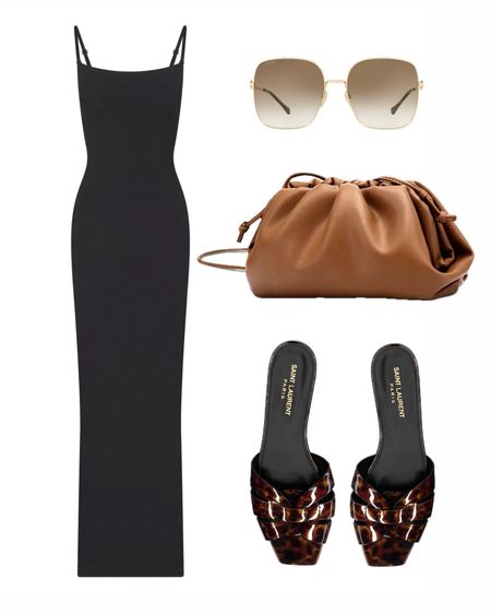 Simple spring summer evening look with tan or burgundy clutch 

Maxi black dress sunglasses burgundy clutch handbag tan bag flat sandals Gucci ysl Saint Laurent skims

#LTKitbag #LTKSeasonal #LTKeurope