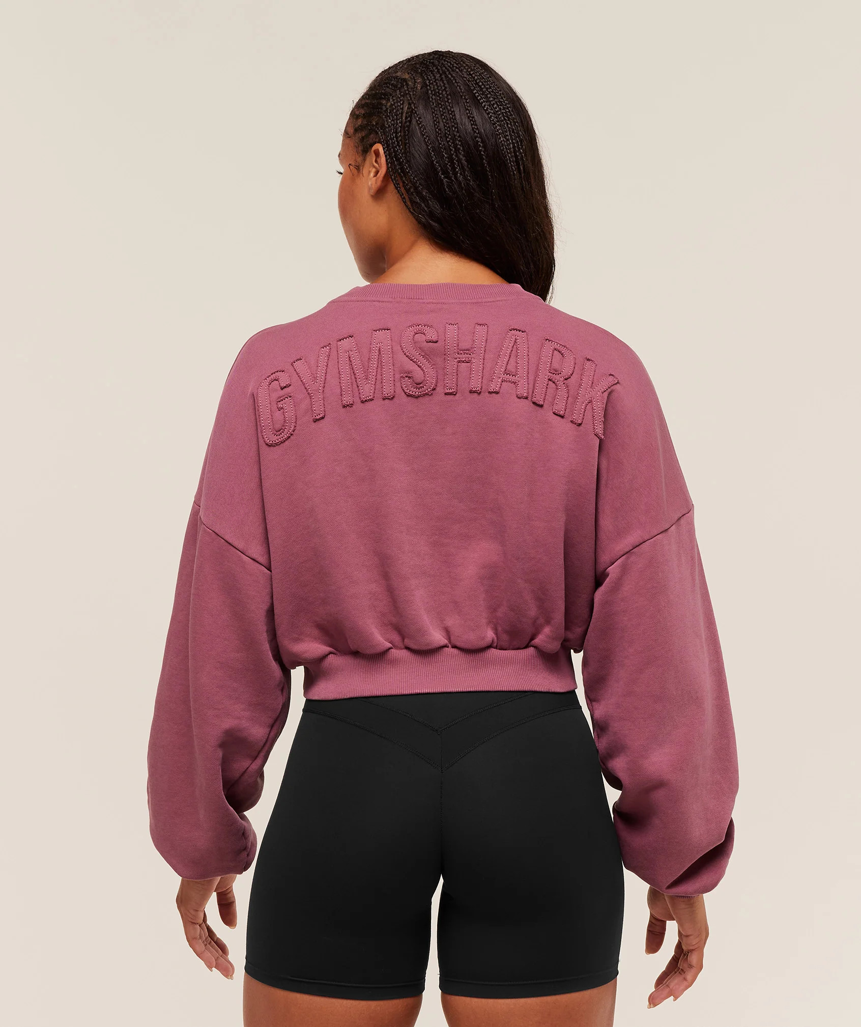 Gymshark Power Washed Sweat Top - Reset Pink/Acid Wash Small Ball | Gymshark US