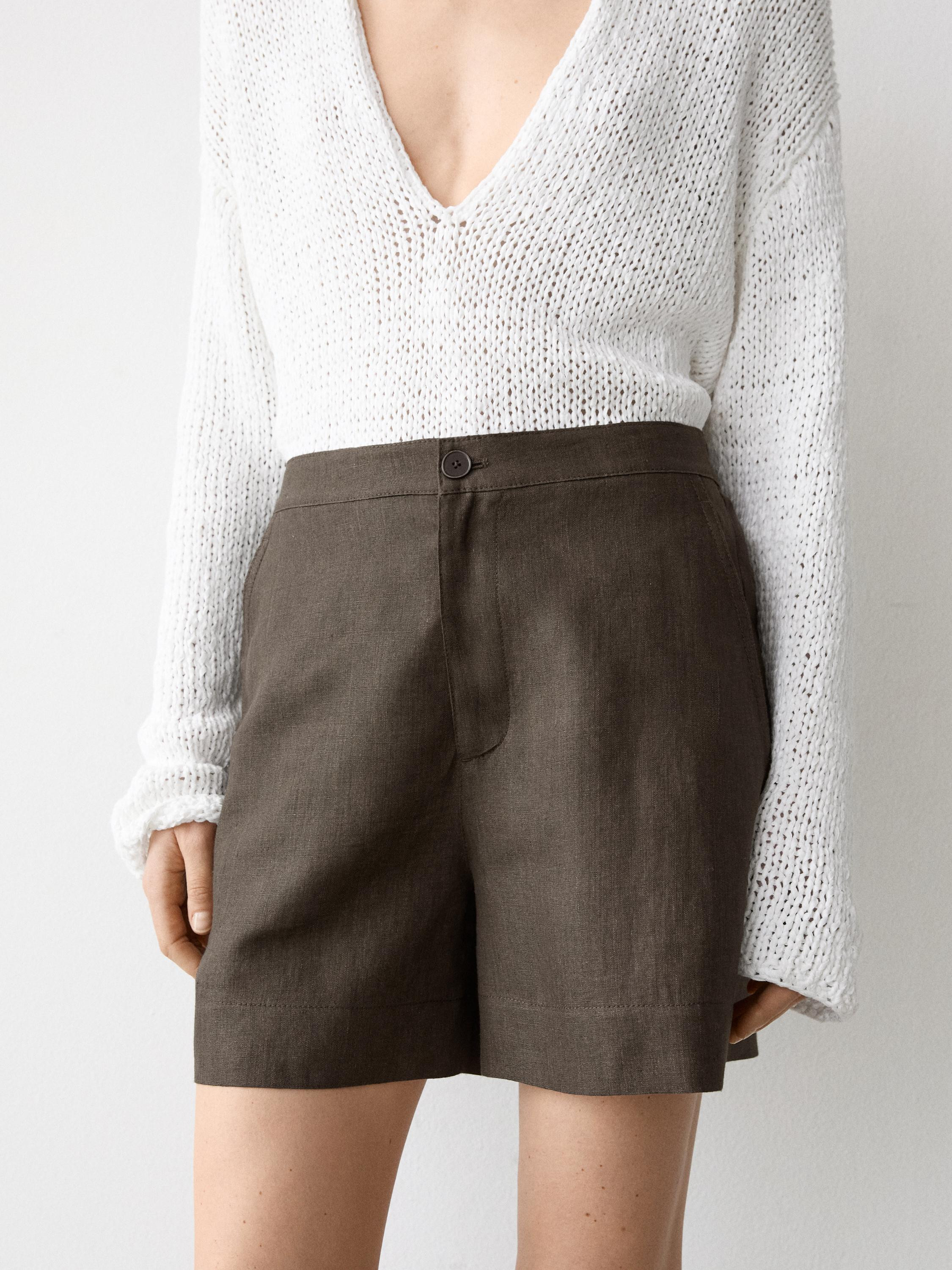 Short linen Bermuda shorts | Massimo Dutti US