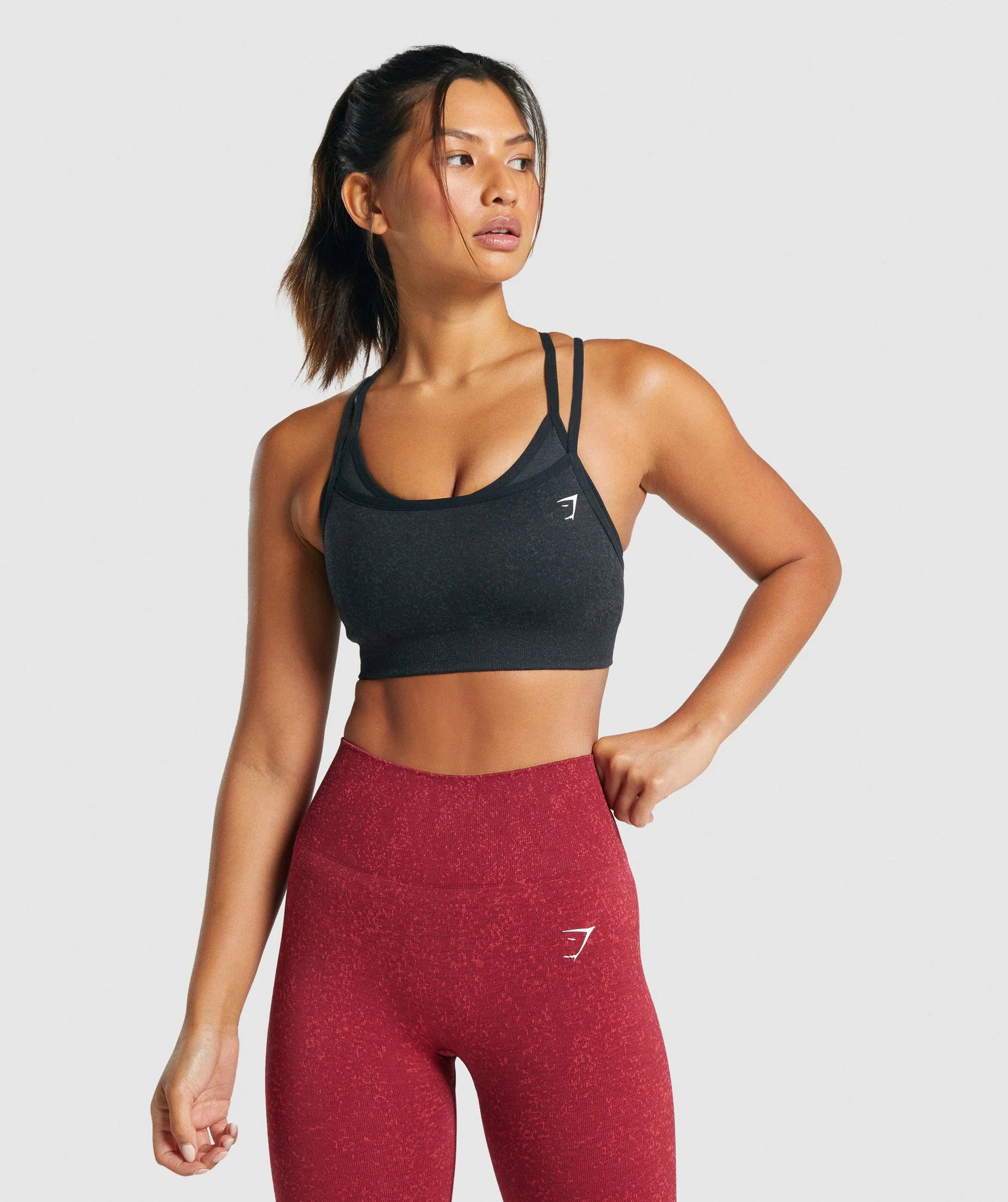 Gymshark Adapt Fleck Seamless Sports Bra - Mineral | Black | Gymshark (Global)