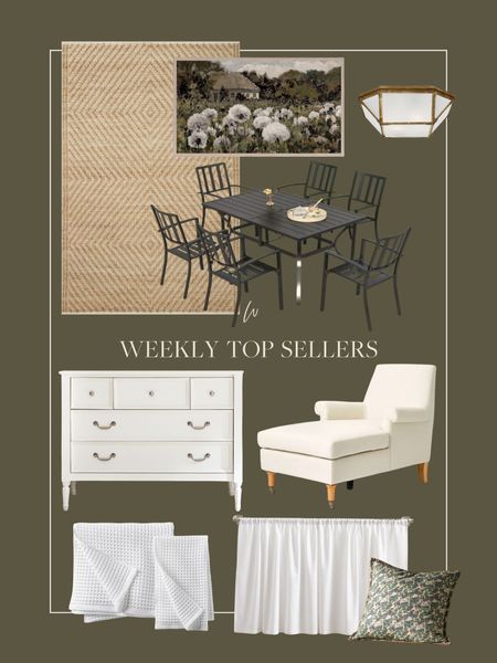 This week’s top sellers! You guys are adoring this precious textured rug we added to baby girl’s nursery, as well as this pottery barn dresser that is almost identical to our vintage find! A few Target finds too that are on sale through today for Circle Week—chaise lounger and these casaluna towels! 

#LTKhome #LTKstyletip #LTKxTarget