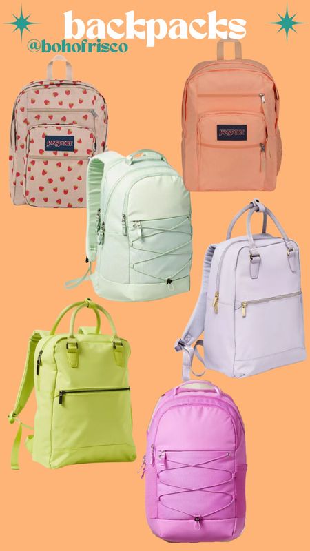 Backpack, back to school, colorful bag, backpacks, functional bags, green, pink, purple, Jan sport, strawberry 🍓 

#LTKitbag #LTKunder50 #LTKSeasonal