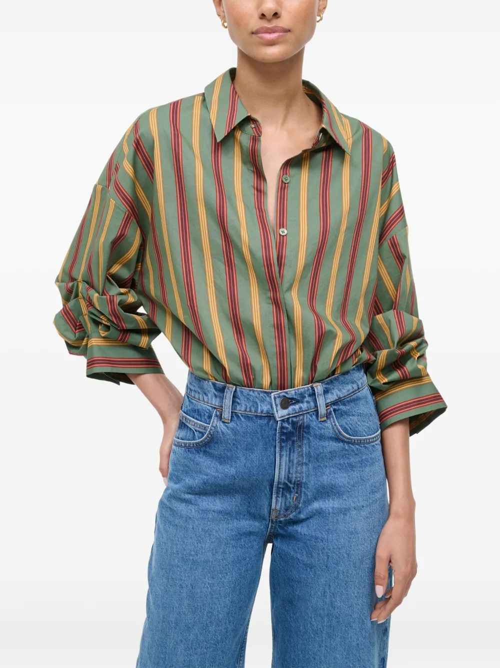 STAUD Traverses stripe-pattern Body | Green | FARFETCH | Farfetch Global